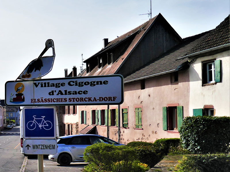 Stork sign, Alsace
